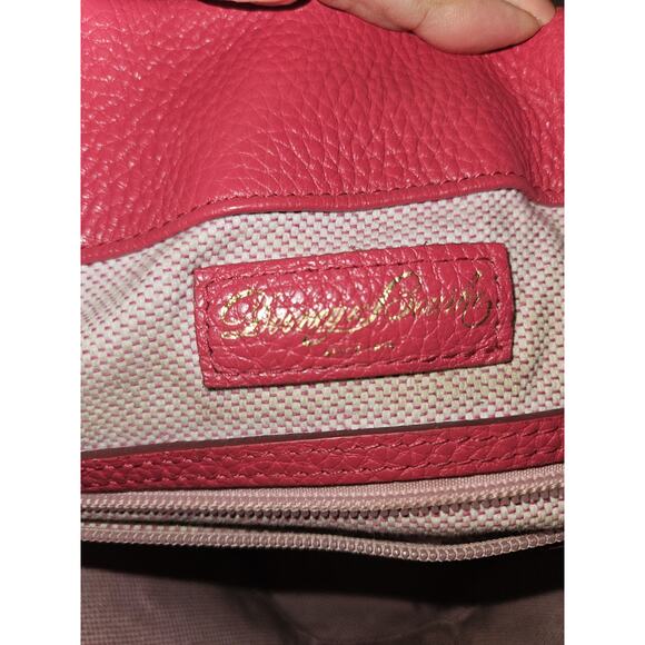 Dooney & Bourke Lucca Red Leather Logo Lock Hobo Bag Purse 15x12x5 *see All Pics - Picture 12 of 15